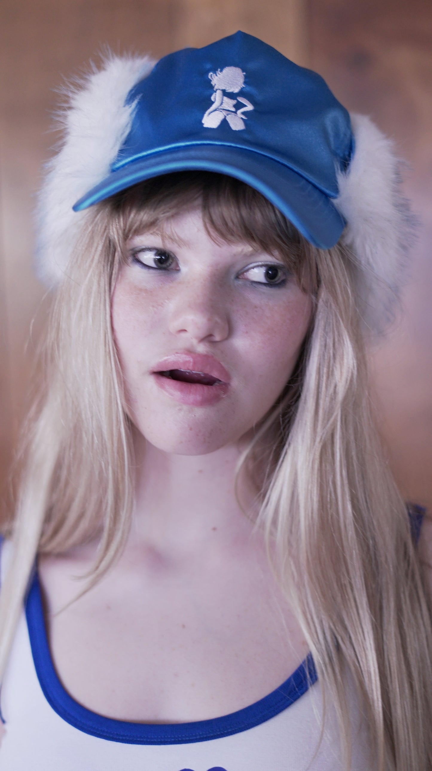 Classic Sapphire Blue furry Hat